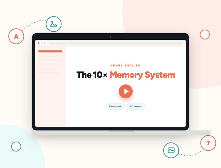 The 10× Memory System course shown on a laptop, tablet and phone